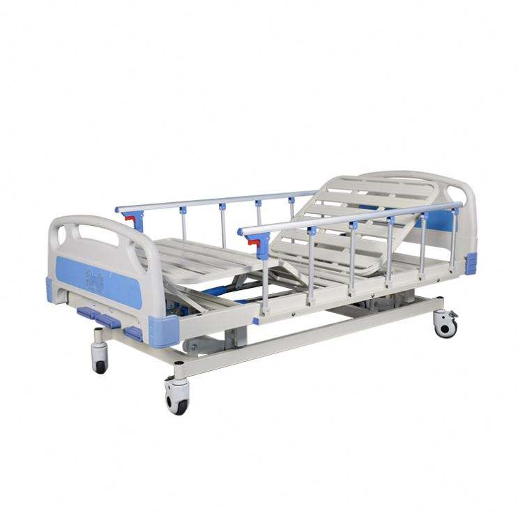 Çin'de Made 3 Crank Manual ICU Tıbbi Hasta Hemşirelik Hasta Yatağı Hastane ve klinik için kullanılır