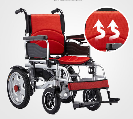 Yaşlılar için katlanır elektrikli tekerlekli sandalye, tekerlekli sandalye engelli