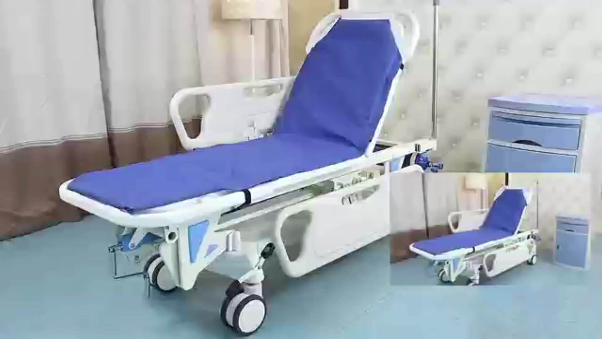 Hastane Acil Yardım Icu Lüks Düz Araç Hasta Transfer Ekipmanı Ambulans Sedye Yatağı Hasta Odası İçin