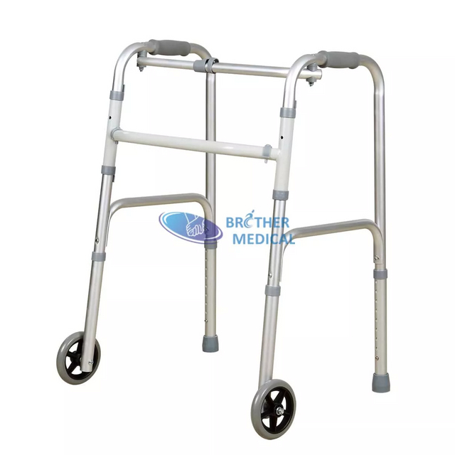 Kompakt Rollator Alüminyum Yürüteç Rehabilitasyonu