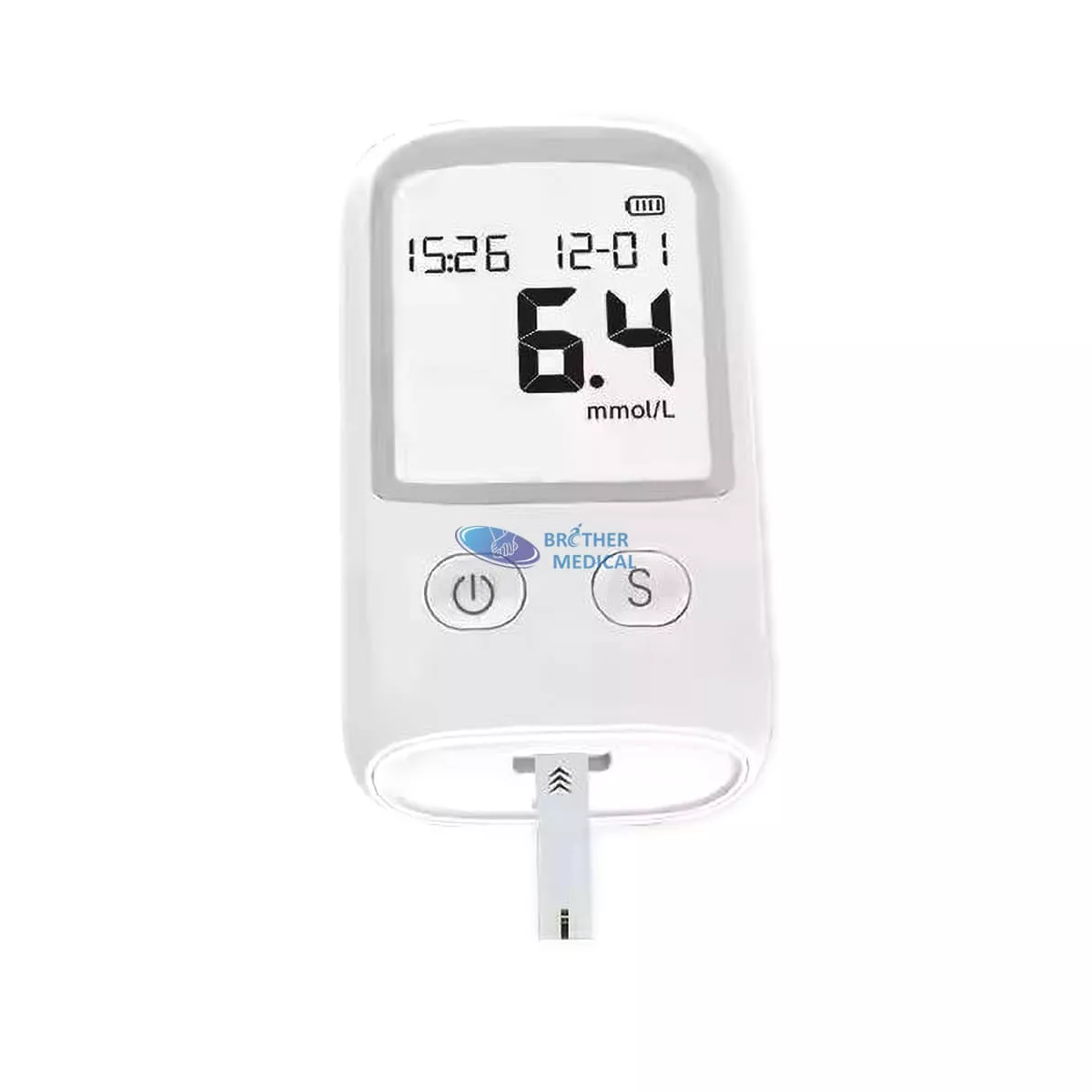 Tıbbi Glukometre Dijital Diyabet Test Kiti LCD Ekranlı Kodlama Glikoz Ölçer Yok