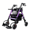 BME888 Ağır Hizmet Tipi 450lbs Kapasiteli Bariatrik 2'si 1 arada Rollator Taşıma Koltuğu, Geniş Yastıklı Koltuk ve Katlanabilir Ayak Dayama Yeri ile