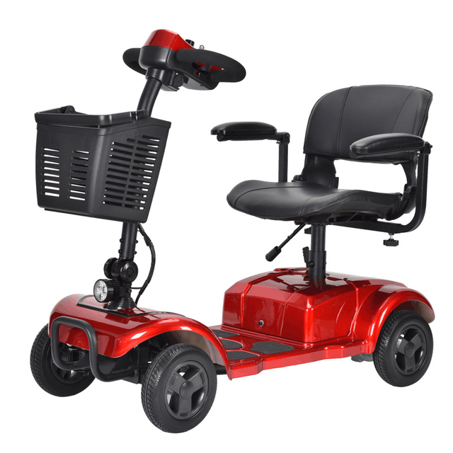 Yağmur örtüsü olan yaşlı için istikrarlı hareketlilik scooter